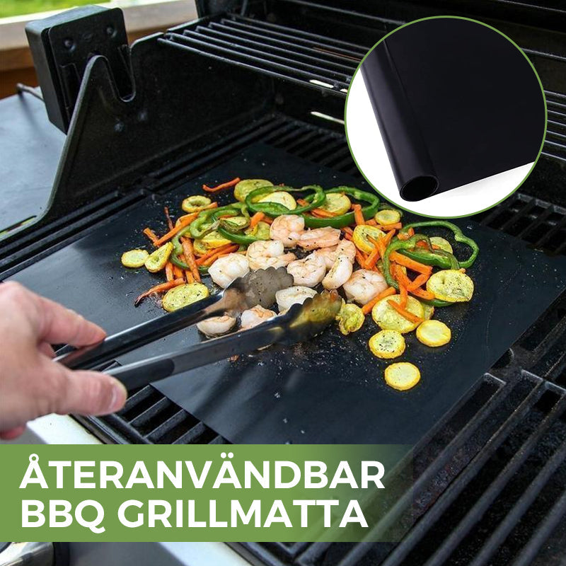 LYCKREA Non-Stick BBQ Grillmattor Med Skärlåda