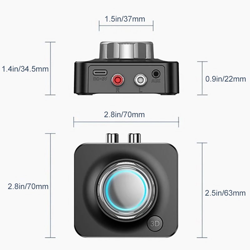 Bluetooth 5.0 Audio RCA-mottagare