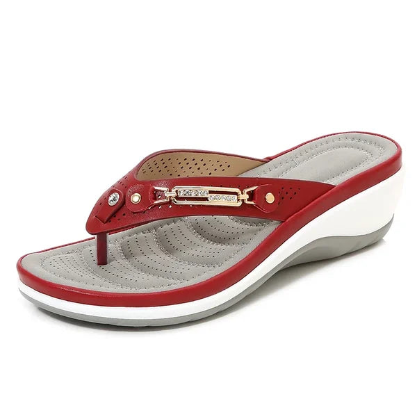 Stöd för fotvalv med mjuk dämpning Flip Flops Thong-sandaler för kvinnor Tofflor